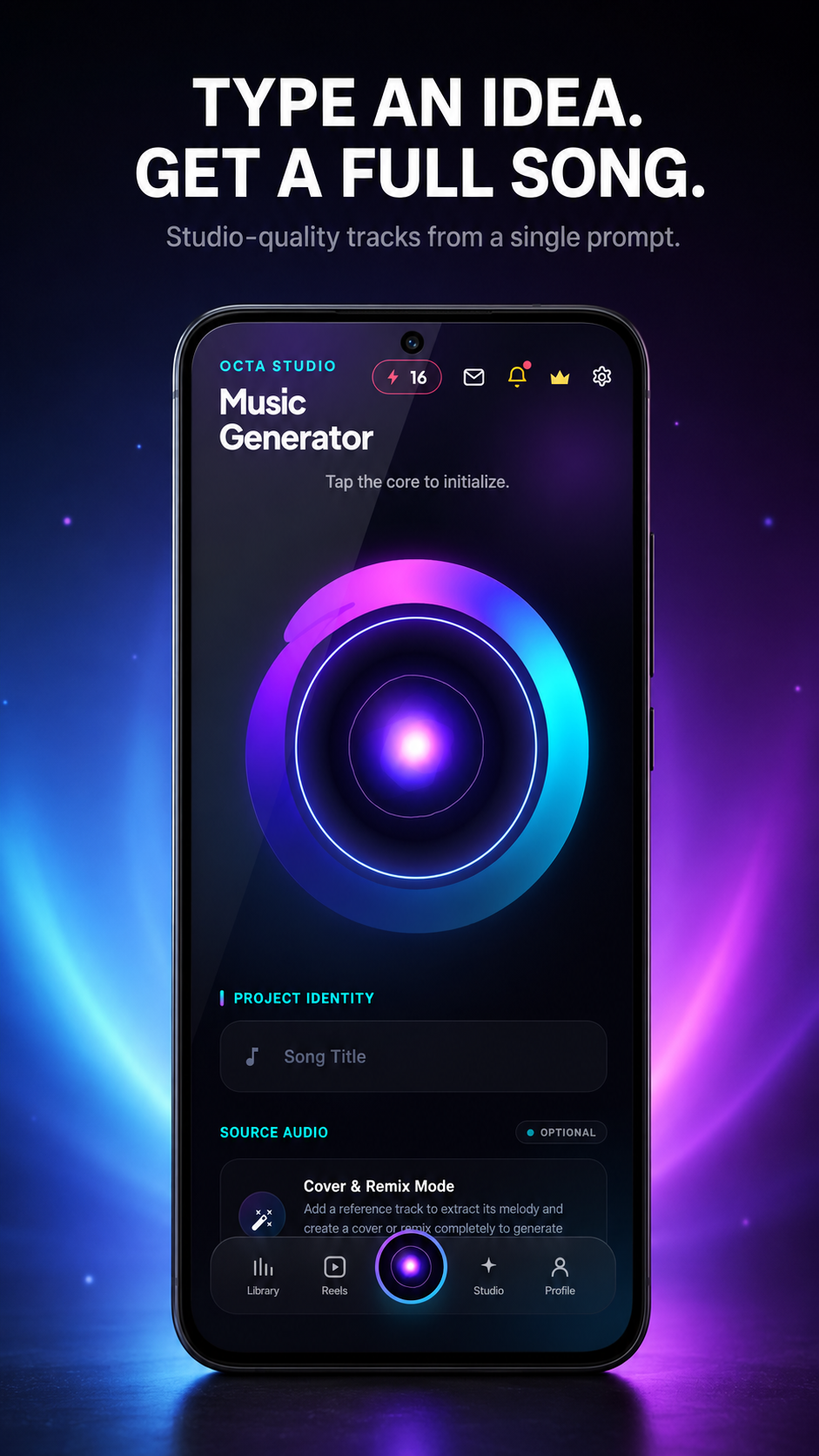Octa app — music generator