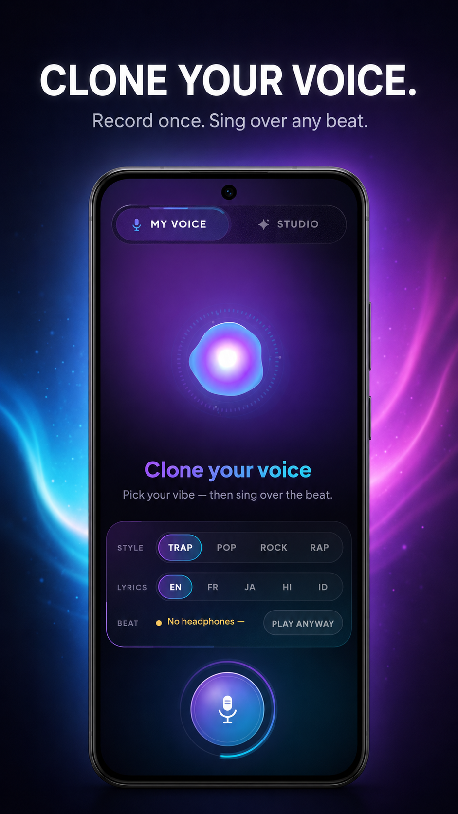 Octa app — voice cloning