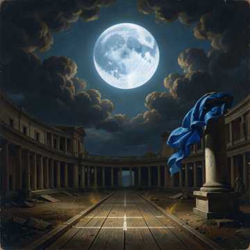 Blue Moon Rising — AI-generated cover art