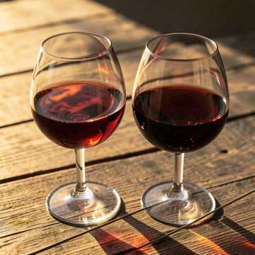 tramonto romantico, due calici di vino, devi andar cover