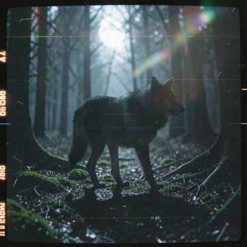 Wolf in dark night cover