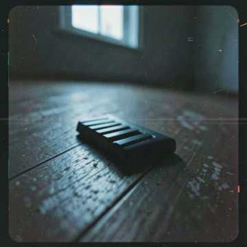 dark melancholic ambient piano, Intimate, dark,  cover