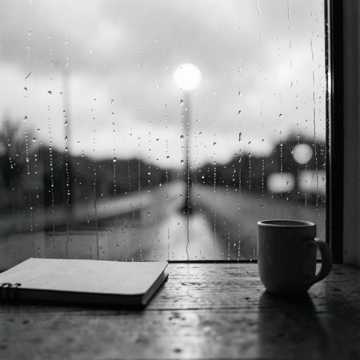 lo-fi hip hop, ambient piano, rainy mellow chill cover