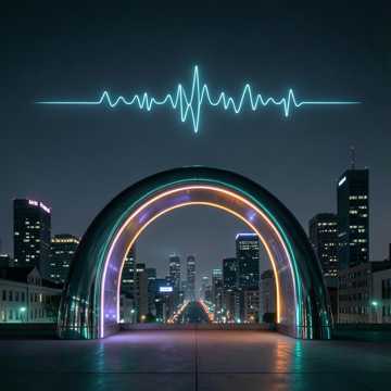 EDM and Synthwave fusion, heavy bass drops, warm s cover