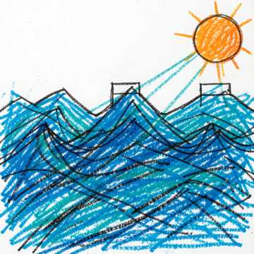 Trap, about the sea cover