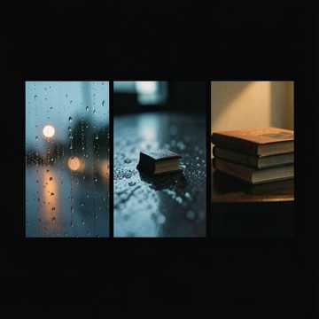chill lofi, Calm piano lofi beat with soft rain cover