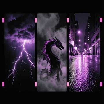 PURPLE THUNDER — AI-generated cover art