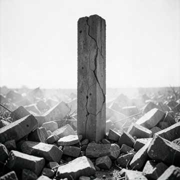 Death Metal, A man standing in the ruins of his  cover